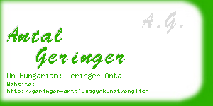 antal geringer business card